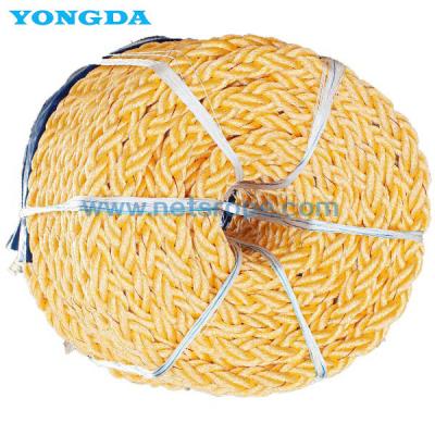 China 8 /12 Strand High Performance Braided Synthetic PP UHMWPE Mooring Rope For Mooring /Towing/Coastal Docking for sale