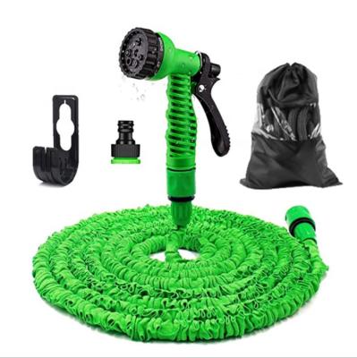 China Top Selling Adjustable Natural Latex Flexible Magic Watering Expandable Garden Hose With Plastic Quick Connectors for sale