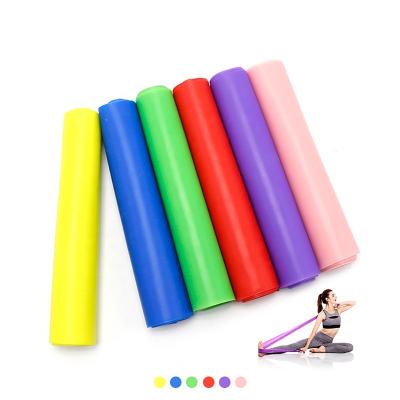 China 2021 Fitnessl Long Yoga Stretch Hot Sale Resistance Exercise Band Flat Wide Resistance Band for sale