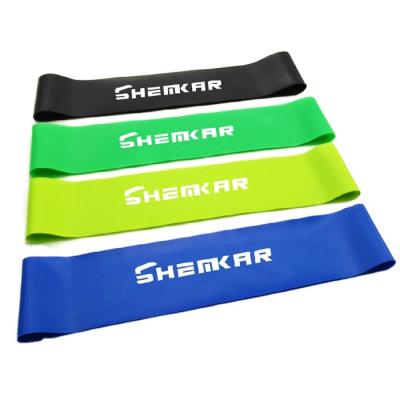 China Fitness Customized Logo Latex Hip Exerciser 4pcs Fitness Elastic Resistance Loop Bands Set for sale