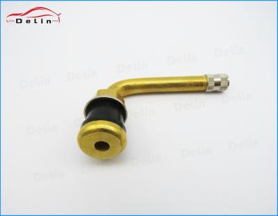 China DeLin Brass TR571C 90 Degree Truck Tire Tubeless Brass Valve Stems With 90 Degree Bend for sale