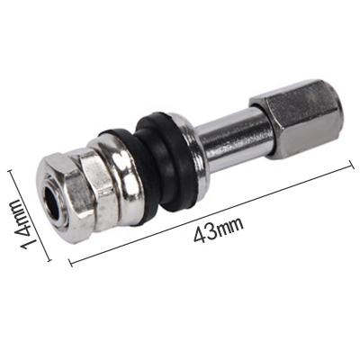 China TR43E Chrome Zinc Alloy Motorcycle Tire Valve Stem Plated Tubeless Metal Tire Valves for sale