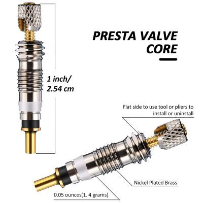 China Presta/Brass Tubeless Core Valve Core Presta Valves French Bike Replacement for Road MTB Bike, Vittoria, Continental, Kenda and MOR for sale