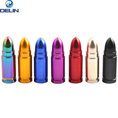 China Colorful Schrader Valve Stem Cap Bullet Rocket Tire Valve Stem Long for sale