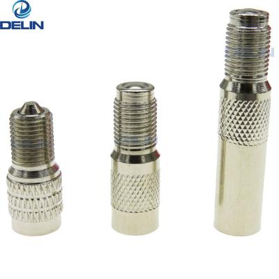 China Brass Dual Tire Valve Extension Seal Valve Cover Tire Valve Stem Extension Adapter for sale