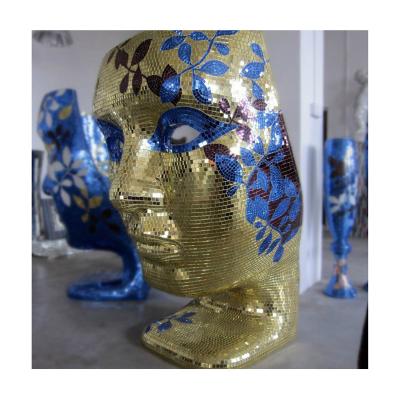 China Art Decor/Comfortable ZF Nemo maskface chair with mosaic tiles nemo face chair luxury art glass wall chair made in china for sale