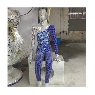 China With Handcrafted Mosaic Mural Mosaic Mural ZF Customize Model ZF Customize Mannequins Mannequins Glass Sitting Art Decor for sale