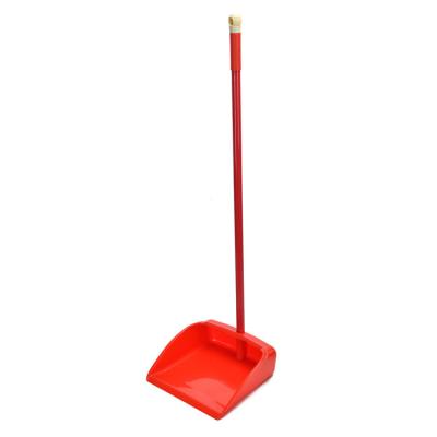 China Large Size Industrial Metal Handle Indoor Cleaning Plastic Dustpan for sale