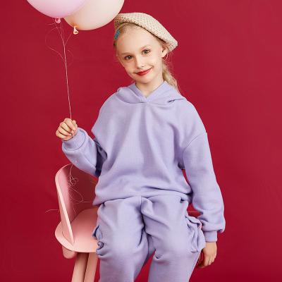 China Wholesale Custom Thick Teen Cargo Tracksuit Girls Jogger Hoodie Fleece Tech Kids Suit Other Set For Winter for sale