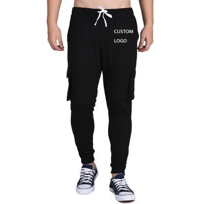 China Custom Logo Track Sweat Pants Men Slim Fit Tapered Mens Joggers Anti-Wrinkle Slim Fit Men's Tracksuit Mulit Pockets Cargo Pants for sale