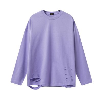 China Wholesale Spring Summer Breathable Kids Blanket Vintage T-shirts Kids Cotton Long Sleeve Distressed T Shirts Custom Made For Boys for sale