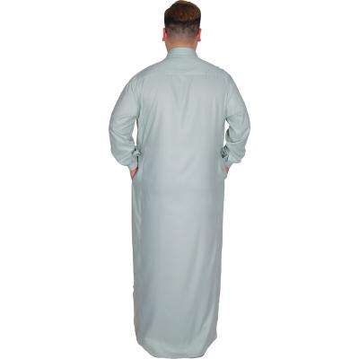 China RTS 2023 MEN ELEGENT MEN CLASSICS POLYESTER THOBE QATER Islamic men's thowb casual formal MUSLIM dress PRINCE LA'EEB for sale