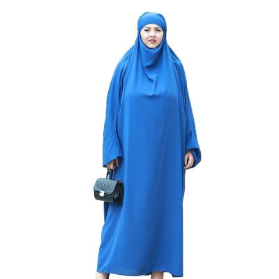 China Polyester 2023 Modest Fashion Eid Women Muslim Woven Fabric Muslim Hijab Abaya Islam Turkey Arabic Khimar Jubab Classics for sale