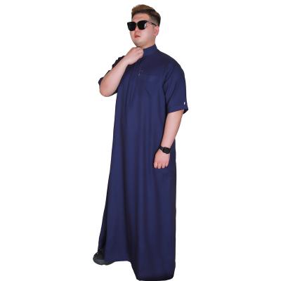 China 30002# Polyester Mens Kaftan Jilabiya Khaleeji Thobe Eid Qater Prince Robe Muslim Arab Thobe For Islimic Dubai for sale