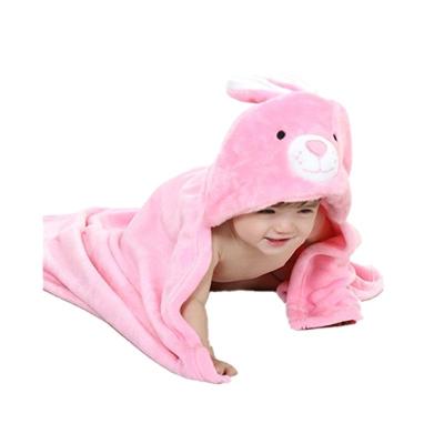 China PORTABLE Unisex Baby Bunny Fluffy Blanket Cute Animal Hooded Infant for sale