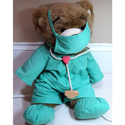 China Custom Plush 25CM Logo Plush Hospital Doctor Teddy Bear With Stethoscope for sale