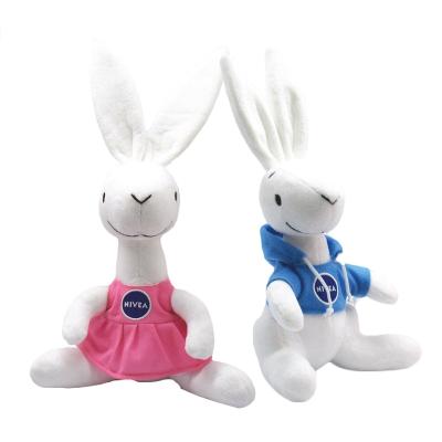 China Up 36 Months OEM Add Logo Custom Stuffed Rabbit Plush Rabbit Toy For Promotion Gift for sale