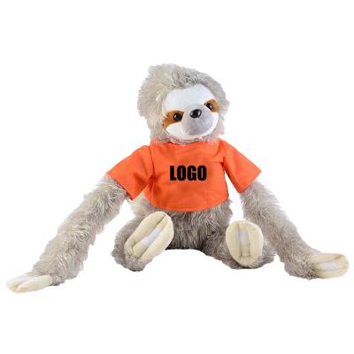 China Up 36 Months Customized Long Arms And Legs Plush Toy With Sloth Stuffed T-Shirt for sale