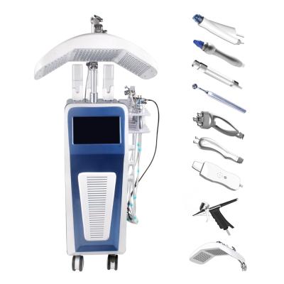 China Multi Function Exfoliators 9 in 1 High Pressure Jet Machine Water Skin Oxygen Peeling Dermabrasion Skin Rejuvenation Skin Machine for sale