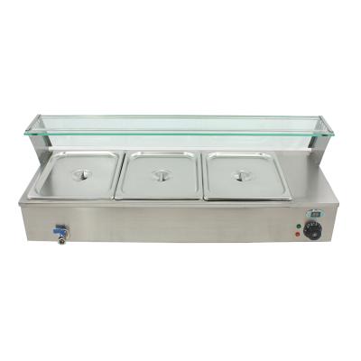 China Food Stainless Steel Worktop Hot Food Heating Electric Bain Marie For Restaurant BM-33 for sale