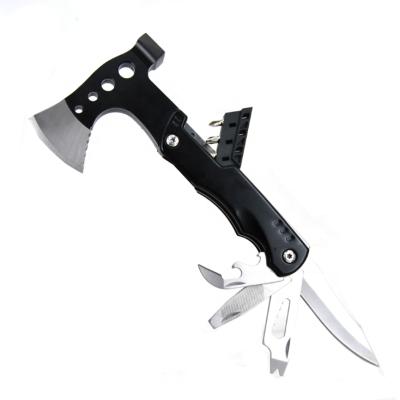 China Easy Carry Camping and Hiking Tools Survival Ax Outdoor Hammer with Knife, Wrench, Screwdriver Multifunctional Tools for sale