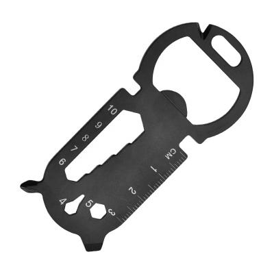 China Multi Functional Multitools Pocket Key Tool EDC Key Chain Tool with Bottle Opener, Screwdriver, Ruler, Nail Pusher, Carabiner for sale