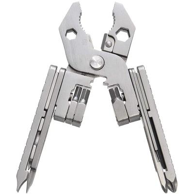 China 16 Multifunction in 1 Pocket Stainless Steel MultiTool with Knife, Screwdriver, Pliers, Ruler, Wrench, Multi-Tool, Key Chain Tool EDC for sale