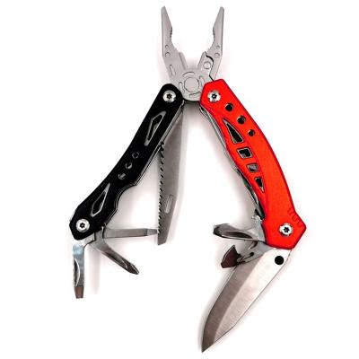 China MULTI FUNCTIONAL Outdoor Camping Tools Handle Black Red Household Exploring Multi Function Pliers with Screwdriver, Knife, Bottle Opener for sale