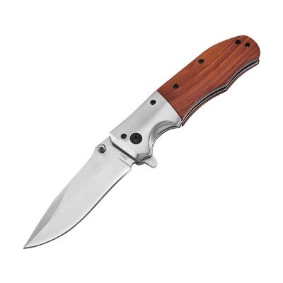 China Easy Carry Comfortable Folding Handle Wooden Knife High Hardness Tactical Knife for sale