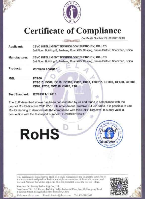 RoHS - CSVC Intelligent Technology (Shenzhen) Co., Ltd.