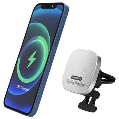 China High Quality 2021 15w Magnetic Car Charger Car Wireless Mount For iPhone 2021 New Design Magnetic Qi 15w Wireless Charger For Car for sale