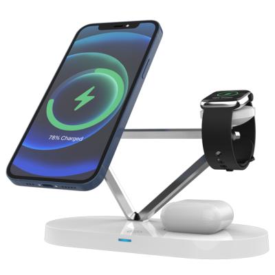 China High Speed ​​QI Rohs/ce/fcc Certified High Quality Wireless Charger Stand Magnetic Organizer, 4 in 1 Radio for sale