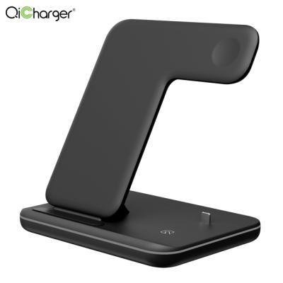 China NEW Cell Phone 2022 Cell Phone Qi Wireless Charger Portable 3 in 1 Charging Station for iPhone Earbuds Air Pod for sale