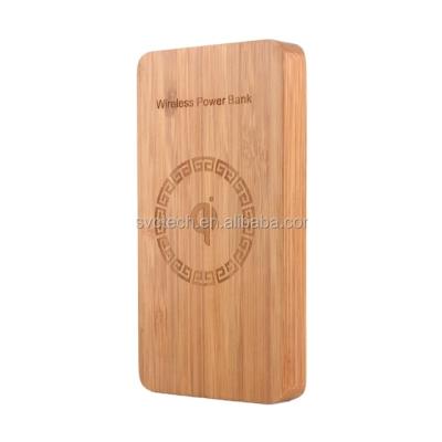 China 2022 Wireless Power Bank Wooden Qi 6000mah Qi Wireless Charging Charger Power Bank for sale