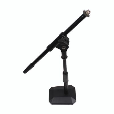 China Round Base Mis-mount Cheap Mic Stand Desktop Microphone 1112 BOWEI Best Musical Instrument Desktop Microphone Holder Stand for sale