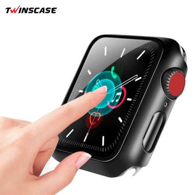 China 2022 Shockproof New Watch Screen Case For Apple Watch TPU Clear Screen Film + Shell 360 Full Cover Protective Watch Case for sale