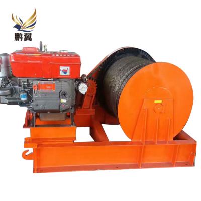 China CRANES / Boats 8 Ton Heavy Duty Capstan Pulling Engine Powered Underground Diesel Winch for sale