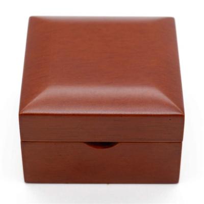 China Wooden Ring Box Packaging, Square Velvet Wedding Ring Jewelry Boxes Storage Trinket Box Jewelry Case for Proposal, Engagement for sale