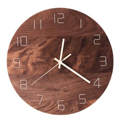 China Custom Classic Design Radio Round Decorative Wall Watch Wooden Wall Clock For Home Decoration for sale