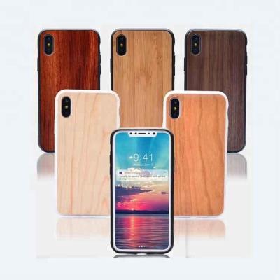 China Fashion Simple Custom White TPU Wooden Phone Cover For iPhone X Phone Case Wood for sale