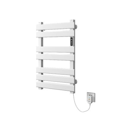 China Heater Electric Towel Rail LCD Touch Digital Display Bathroom Temperature Control Built Timer Quick Dry Heater Electric Towel Rack for sale