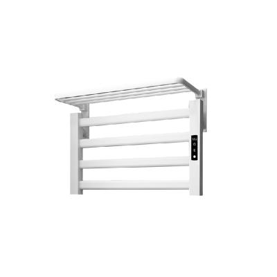 China Heater Custom Logo 80W Ip45 Low Power Towel Rack Electric Waterproof Heated Towel Rack Aluminum Alloy Towel Warmer for sale