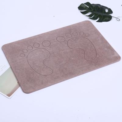 China Viable Wetter Floor Mat Easy To Clean Floor Mat Use On Tub Side Diatomite Earth Anti-Slip Bath Mat for sale