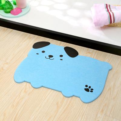 China Viable Anti Slip Dog Mat Diatomite Bath Mat Diatomaceous Earth Absorbent Quick Drying Bath Mat for sale