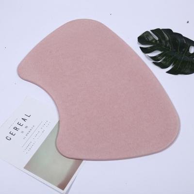 China Toilet Disposable U-Shape Mat Diatomite Deodorizer Floor Mat Bathroom Diatomite Non-Slip Floor Mat for sale