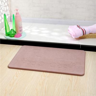 China Diatomaceous Earth Bath Mat Diatomite Non-Slip Absorbent Durable Bathroom Rug Defoamer Quick Dry Anti-Slip Eco-Friendly Sustainable for sale