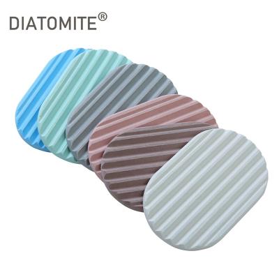 China Modern Eco-Friendly Mat High Quality Fast Water Soap Dish Soap Dish Diatomite Soap Holder for sale