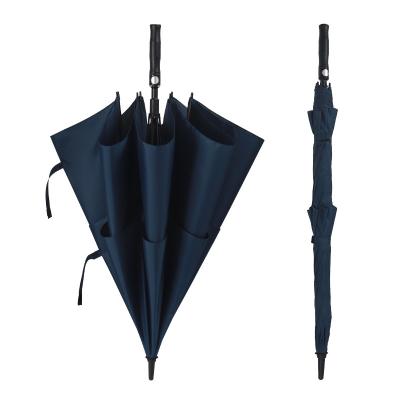 China Modern 60 Inch 8 Ribs Strong Windproof Large Double Layer Fiber Canopy Golf Umbrella China Suppliers Fully for sale