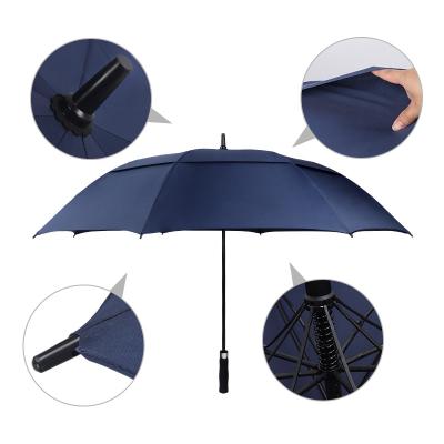 China All in 1 buy china manufacturer canopy double vented straight handle golf umbrella for summer for sale