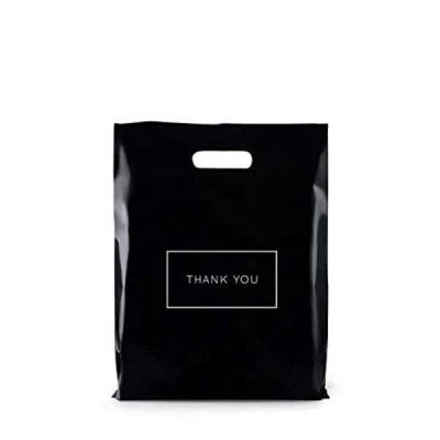 China BIODEGRADABLE Custom Printing Retail Shopping Packaging Bag Biodegradable Poly Die Cut Plastic Bags With Own Logo for sale